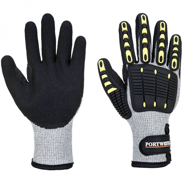 Portwest A729 Anti Impact Cut Resistant Thermal Glove - Nitrile Cut Level C
